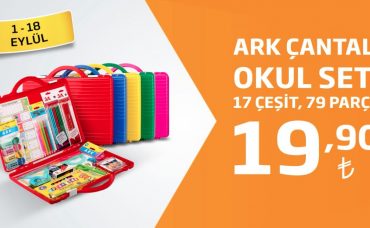 ARK Çantalı Okul Seti 19,90 TL Fiyatıyla Migros’ta!