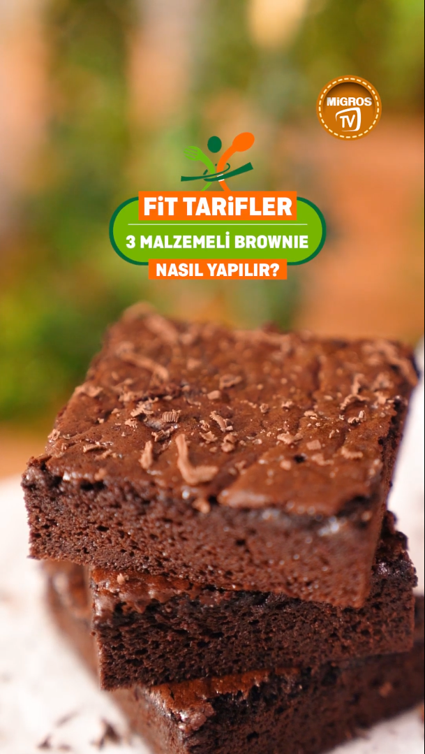 3 Malzemeyle Yapılan Kalorisiz Brownie Tarifi