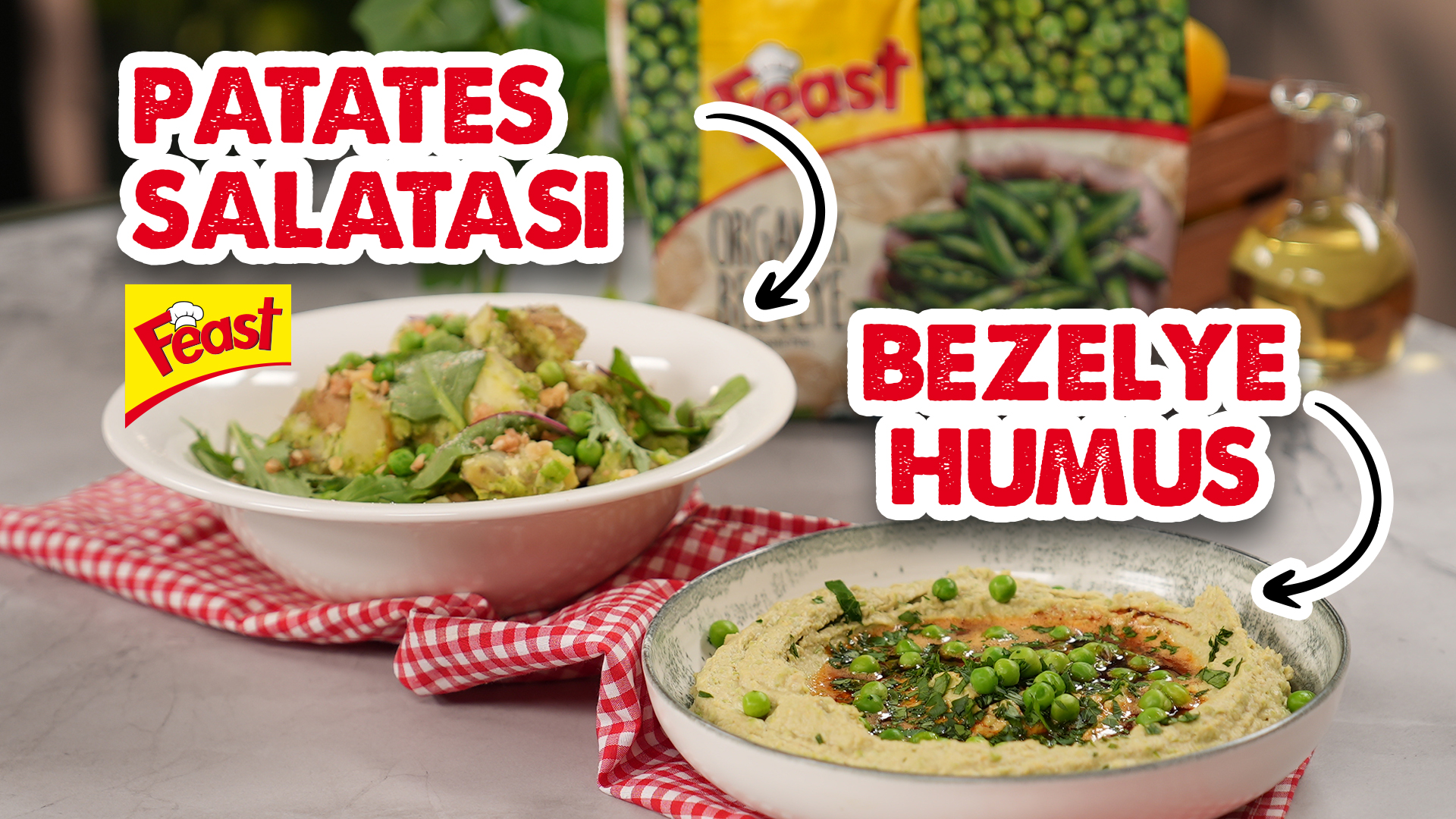 Bezelye Humus & Patates Salatası Tarifi