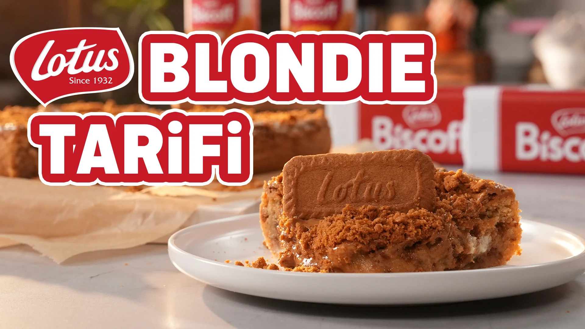 Efsane Blondie Tarifi! Karamel ve Beyaz Çikolata Şöleni – Lotus Biscoff ile